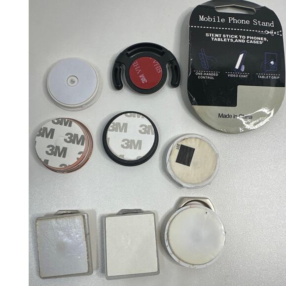 9Mobile phone stands & buttons new sticky on the backs. Found in storage auction - Picture 2 of 4
